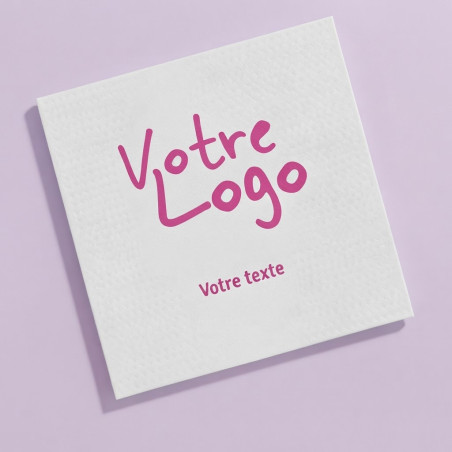 serviette microgaufré pliage 1/4 blanc
