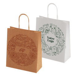Sac kraft poignées ficelles personnalisés | Fournisseur Packaging